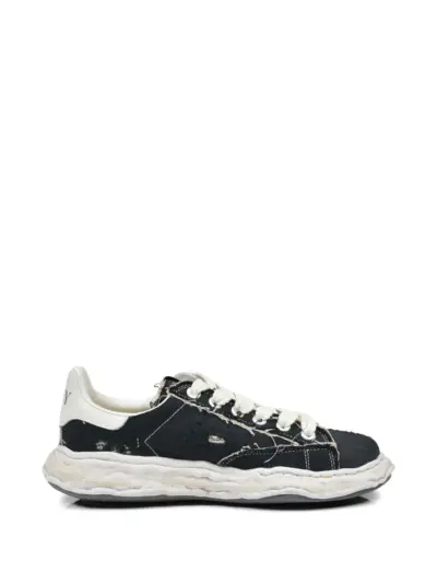 Maison MIHARA YASUHIRO Charles OG sole ripped-canvas sneakers - Black
