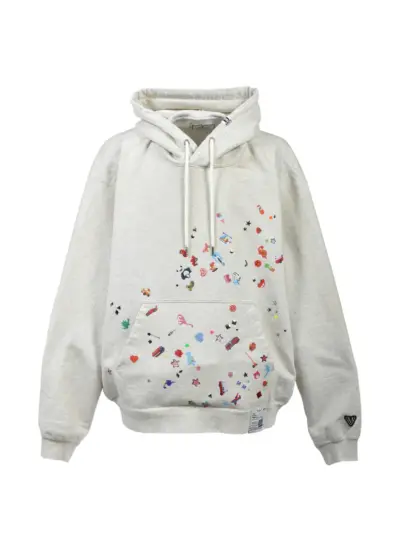Maison MIHARA YASUHIRO Stickers hoodie - White