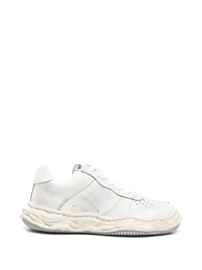 Maison MIHARA YASUHIRO cracked-effect wavy-sole sneakers - White