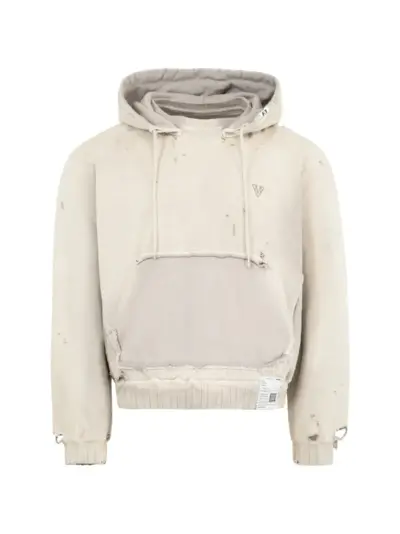 Maison MIHARA YASUHIRO distressed hoodie - Neutrals