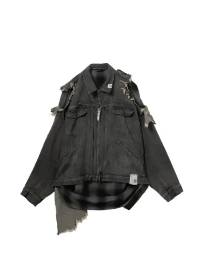 Maison MIHARA YASUHIRO distressed layered jacket - Grey
