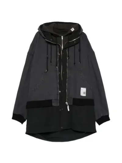 Maison MIHARA YASUHIRO hooded zip coat - Grey