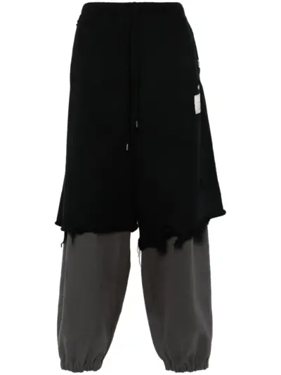 Maison MIHARA YASUHIRO layered track pants - Black