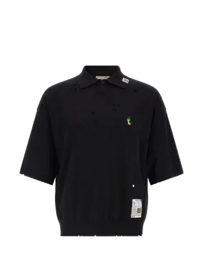 Maison MIHARA YASUHIRO logo-embroidered polo shirt - Black