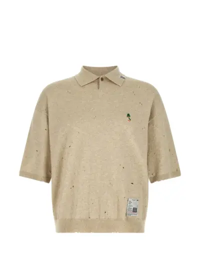 Maison MIHARA YASUHIRO logo-embroidered polo shirt - Neutrals