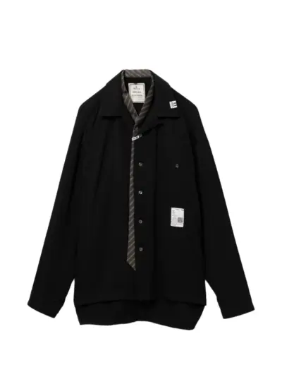 Maison MIHARA YASUHIRO logo-patch shirt - Black