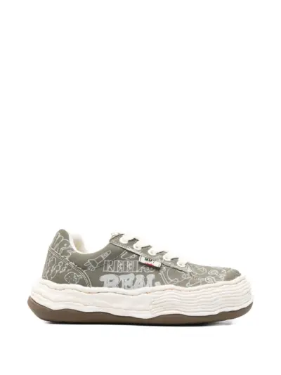 Maison MIHARA YASUHIRO print-detail lace-up sneakers - Green
