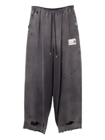 Maison MIHARA YASUHIRO sun faded drawstring track pants - Grey