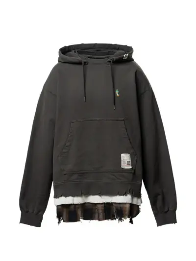Maison MIHARA YASUHIRO triple layered hoodie - Grey