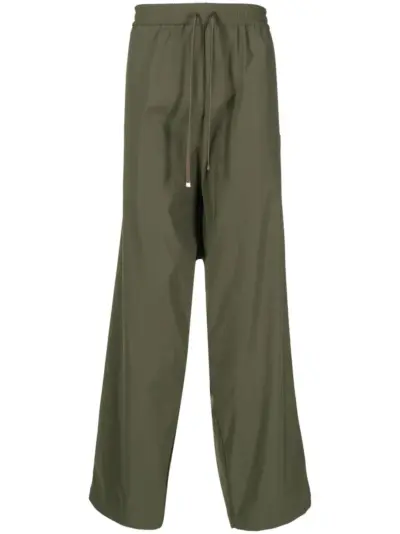 Maison MIHARA YASUHIRO wide-leg drawstring trousers - Green