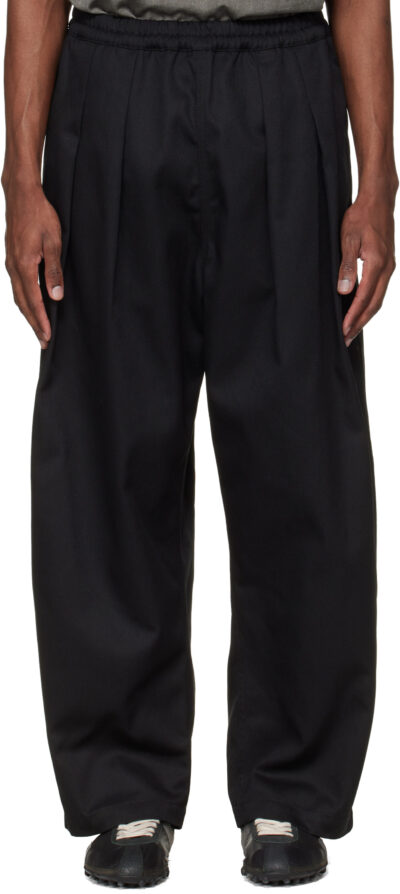 Maison Margiela Black Dropped-Rise Cotton Trousers