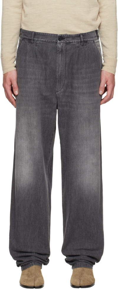 Maison Margiela Gray Straight-Leg Jeans