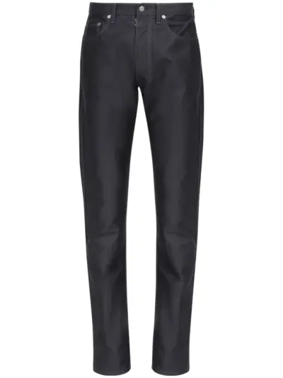 Maison Margiela four-stitch satin trousers - Black