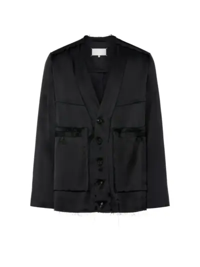 Maison Margiela frayed-edges jacket - Black