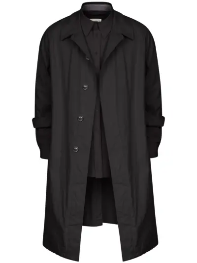 Maison Margiela layered trench coat - 900 BLACK