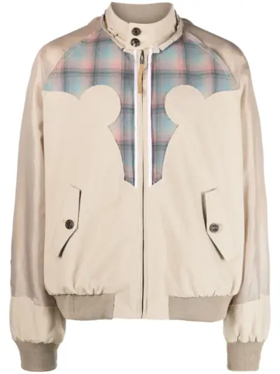 Maison Margiela x Pendleton yoke-detail bomber jacket - Neutrals