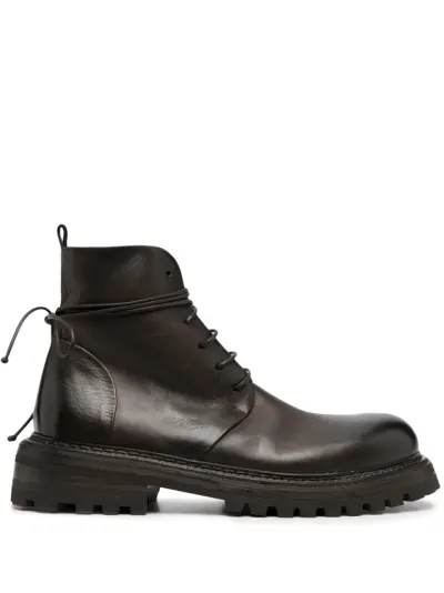 Marsèll Carrucola leather combat boots - Brown
