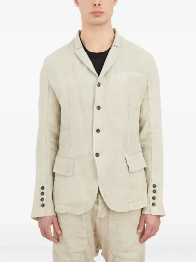 Masnada button linen jacket - Neutrals