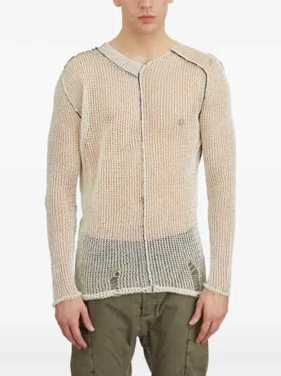 Masnada open-knit sweater - Neutrals