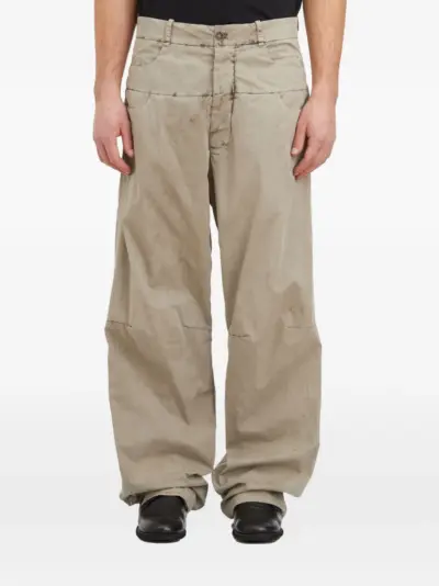Masnada wide cotton trousers - Neutrals