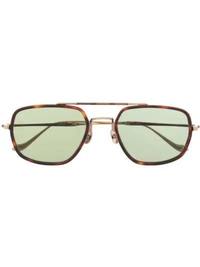 Matsuda tortoiseshell-effect pilot-frame sunglasses - Brown