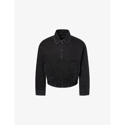 Nahmias Mens Nahmias Washed Long-Sleeve Cotton Jacket