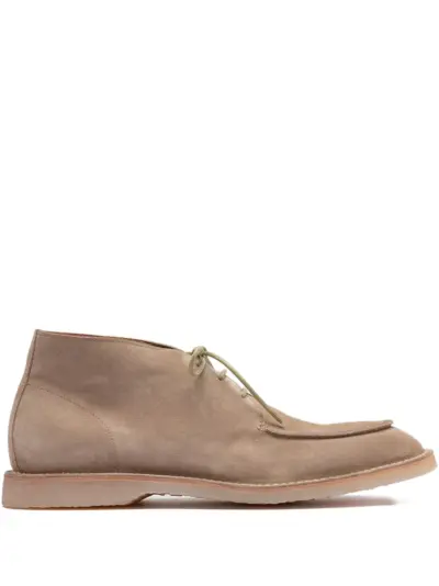 Officine Creative lace-up suede boots - Brown