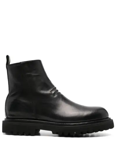Officine Creative wrinkle-detail boots - Black