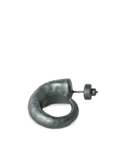 Parts of Four Horn sterling silver hoop earrings