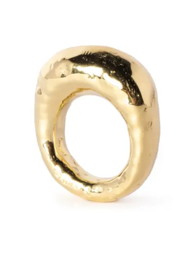 Parts of Four Mountain hammered-effect ring - Gold