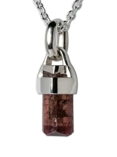 Parts of Four Talisman rubellite necklace - Silver