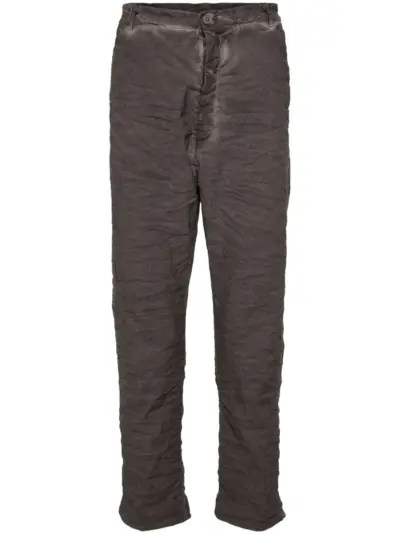 Poème Bohémien crease-effect straight trousers - Grey