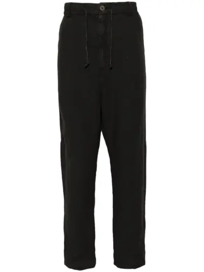 Poème Bohémien linen straight trousers - Grey