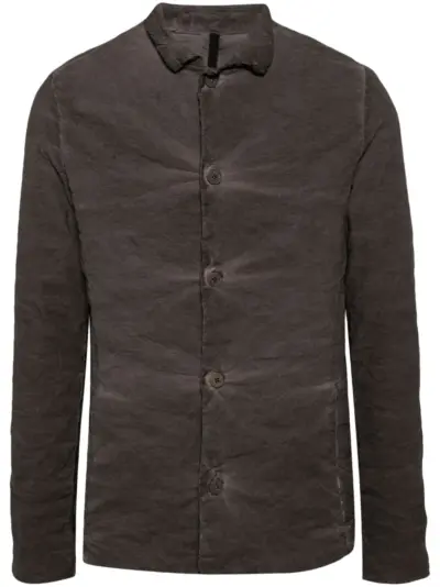 Poème Bohémien single-breasted crinkled shirt jacket - Brown