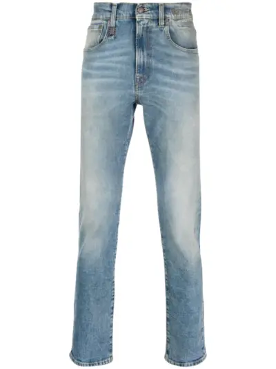 R13 slim-fit stonewashed jeans - Blue