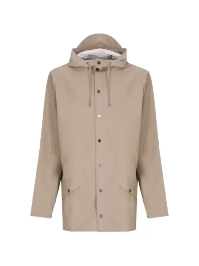 Rains drawstring hooded coat - Neutrals