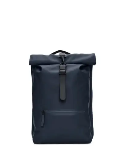 Rains roll-top carabiner-clip backpack - Blue