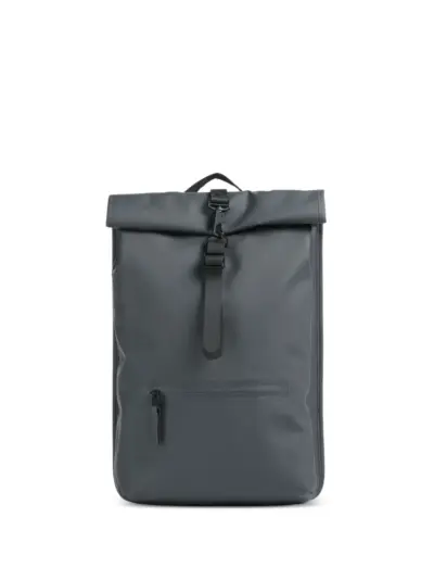 Rains roll-top carabiner-clip backpack - Grey