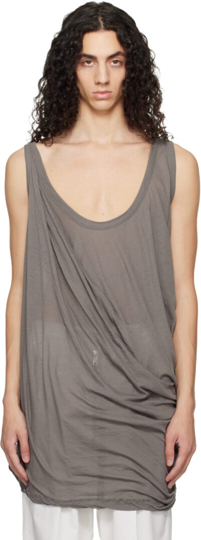 Rick Owens Beige Temple Pony Tank Top