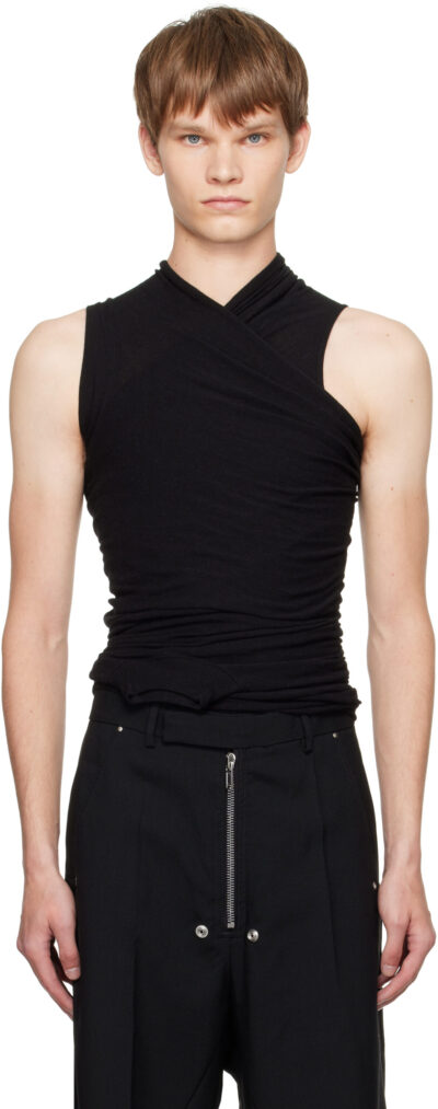 Rick Owens Black Concordians Hollywood Banana Tank Top