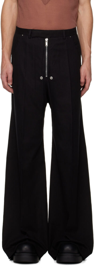 Rick Owens Black Concordians Tailored Wide Bela Trousers