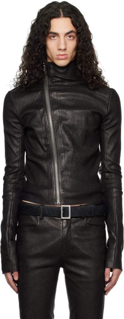 Rick Owens Black Temple Gary Leather Jacket