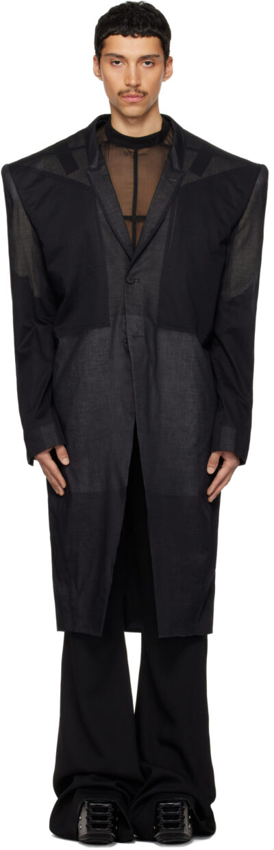 Rick Owens Black Temple Rick's Tatlin Coat