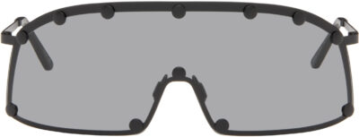 Rick Owens Black Temple Shielding Sunglasses