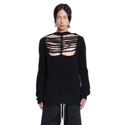 Rick Owens Concordians Top in Alpaca Grid Knit