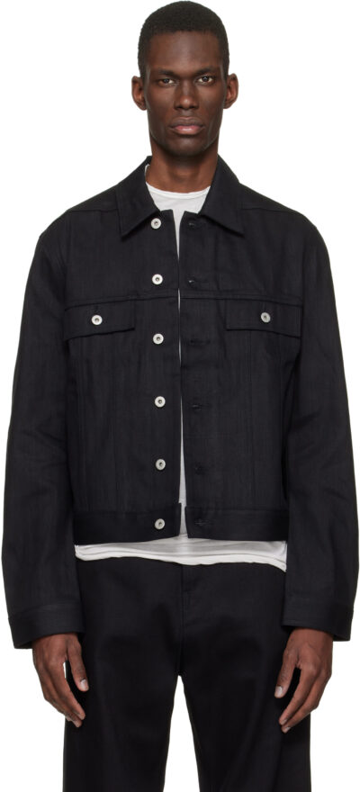 Rick Owens DRKSHDW Black Temple Denim Trucker Jacket