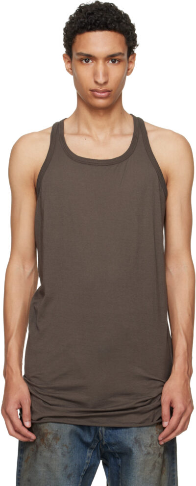 Rick Owens DRKSHDW Brown Temple Loose Tank Top