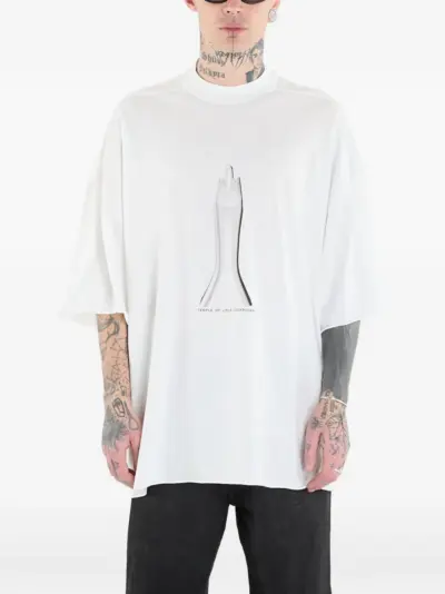 Rick Owens DRKSHDW Tommy graphic T-shirt - White