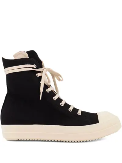Rick Owens DRKSHDW canvas high-top sneakers - Black