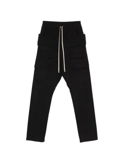 Rick Owens DRKSHDW drawstring cotton trousers - Black